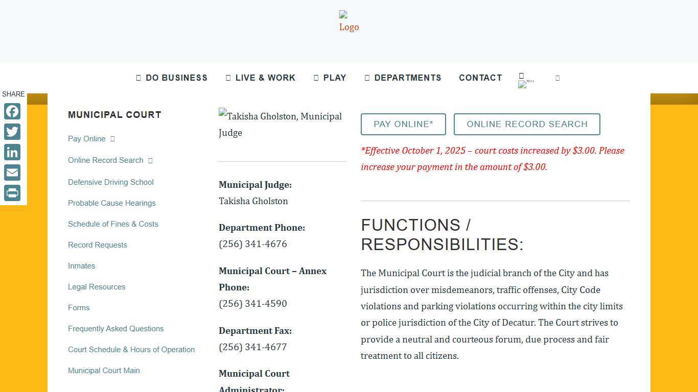 Municipal Court - City of Decatur, Alabama