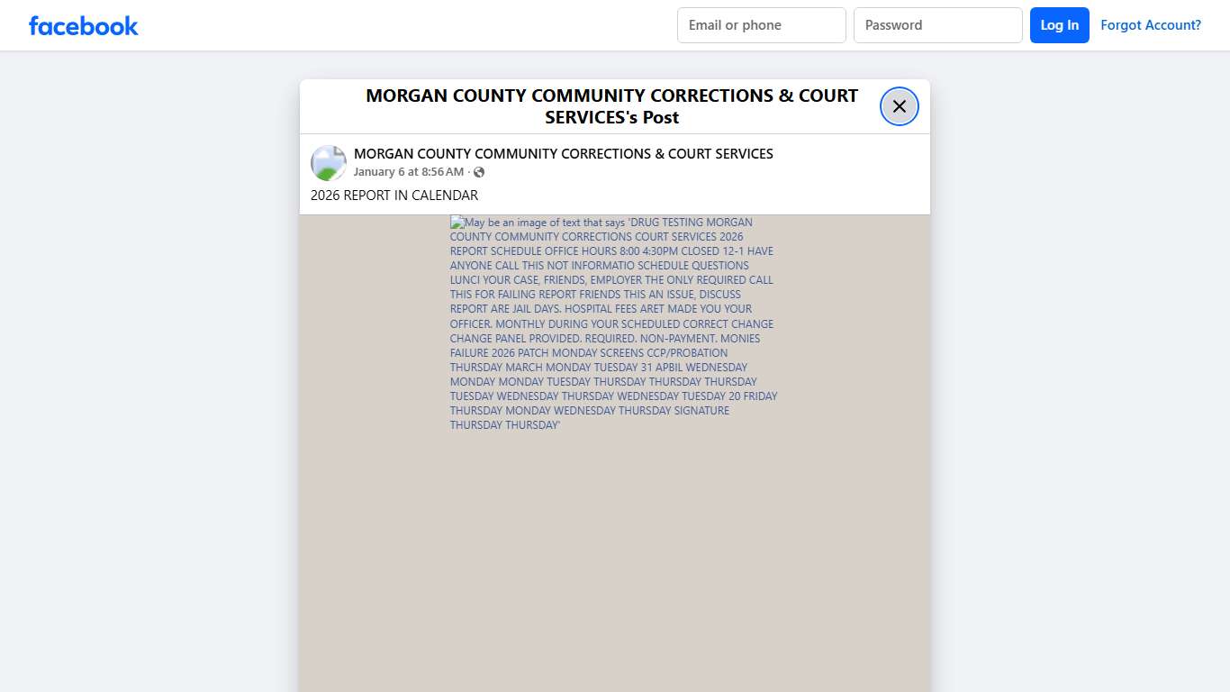 2026... - MORGAN COUNTY COMMUNITY CORRECTIONS & COURT SERVICES Facebook